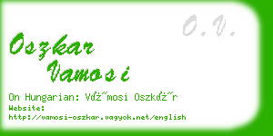 oszkar vamosi business card